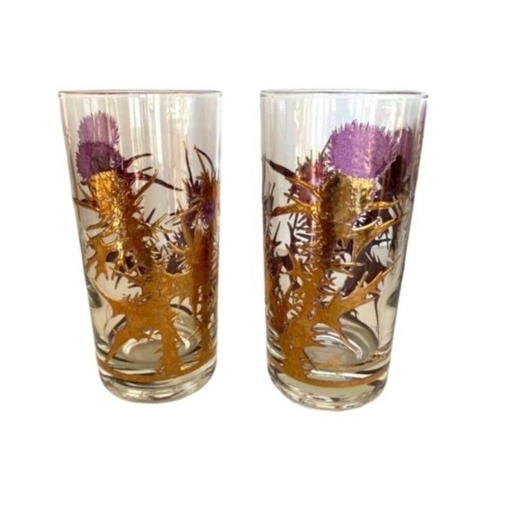 Gregory Duncan mid century 22k gold glasses set of 6 - Picture 3 of 9